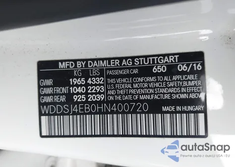 2017 Mercedes-Benz Cla 250 из США, поврежденный, VIN WDDSJ4EB0HN400720